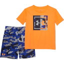 () A_[A[}[ gh[ {[CY Ebhh J T-Vc Ah V[g Zbg - V[g X[u Under Armour Toddler Boys Woodland Camo T-Shirt and Short Set - Short Sleeve Orange Blast