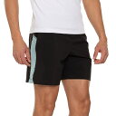 (取寄) アシックス パフォレイティット サイド パネル ランニング ショーツ - 7インチ ビルト-イン ブリーフ ASICS Perforated Side Panel Running Shorts - 7”, Built-In Briefs Black/Blue Breeze