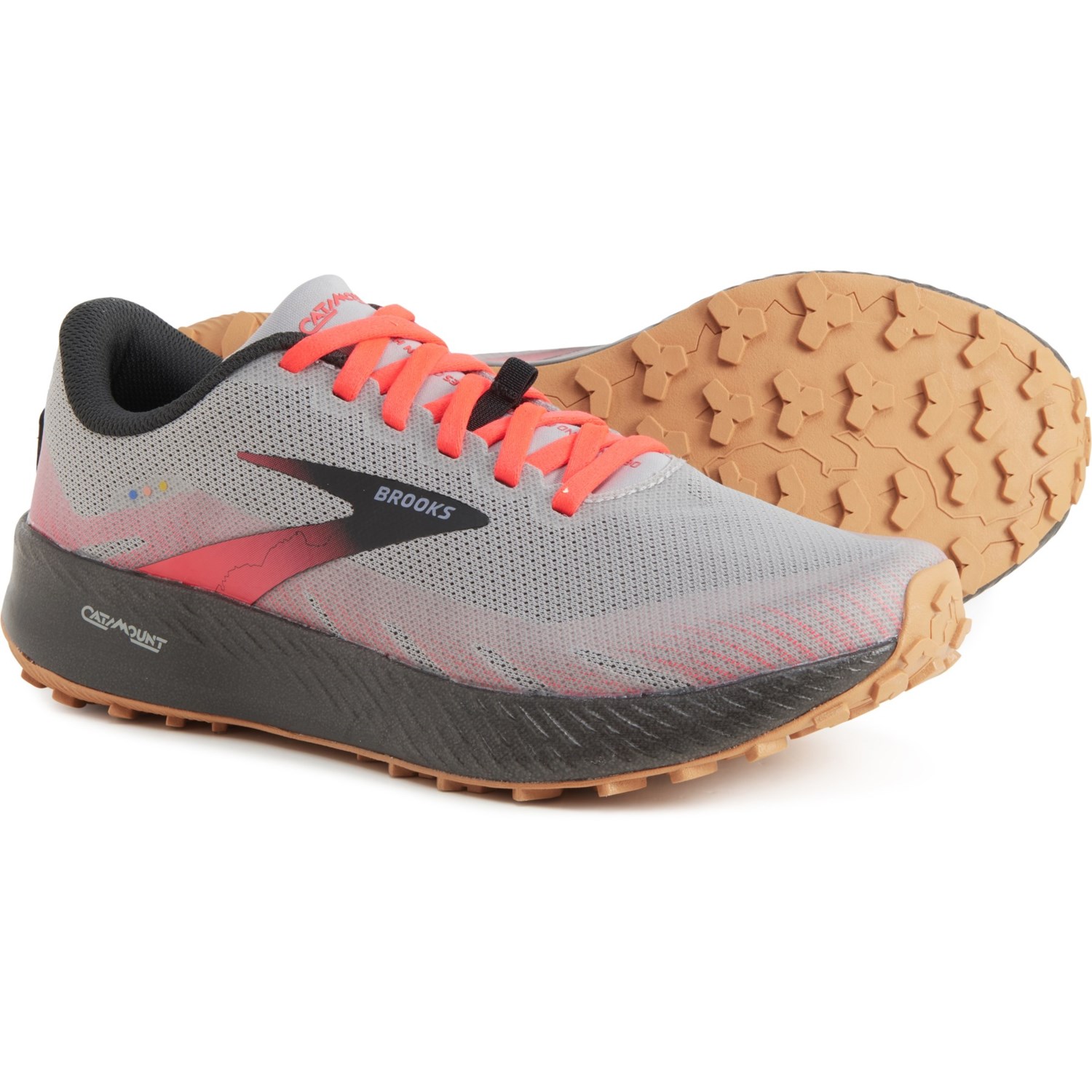 (取寄) ブルックス レディース カタマウント トレイル ランニング シューズ Brooks women Catamount Trail Running Shoes (For Women) Alloy/Pink/Black