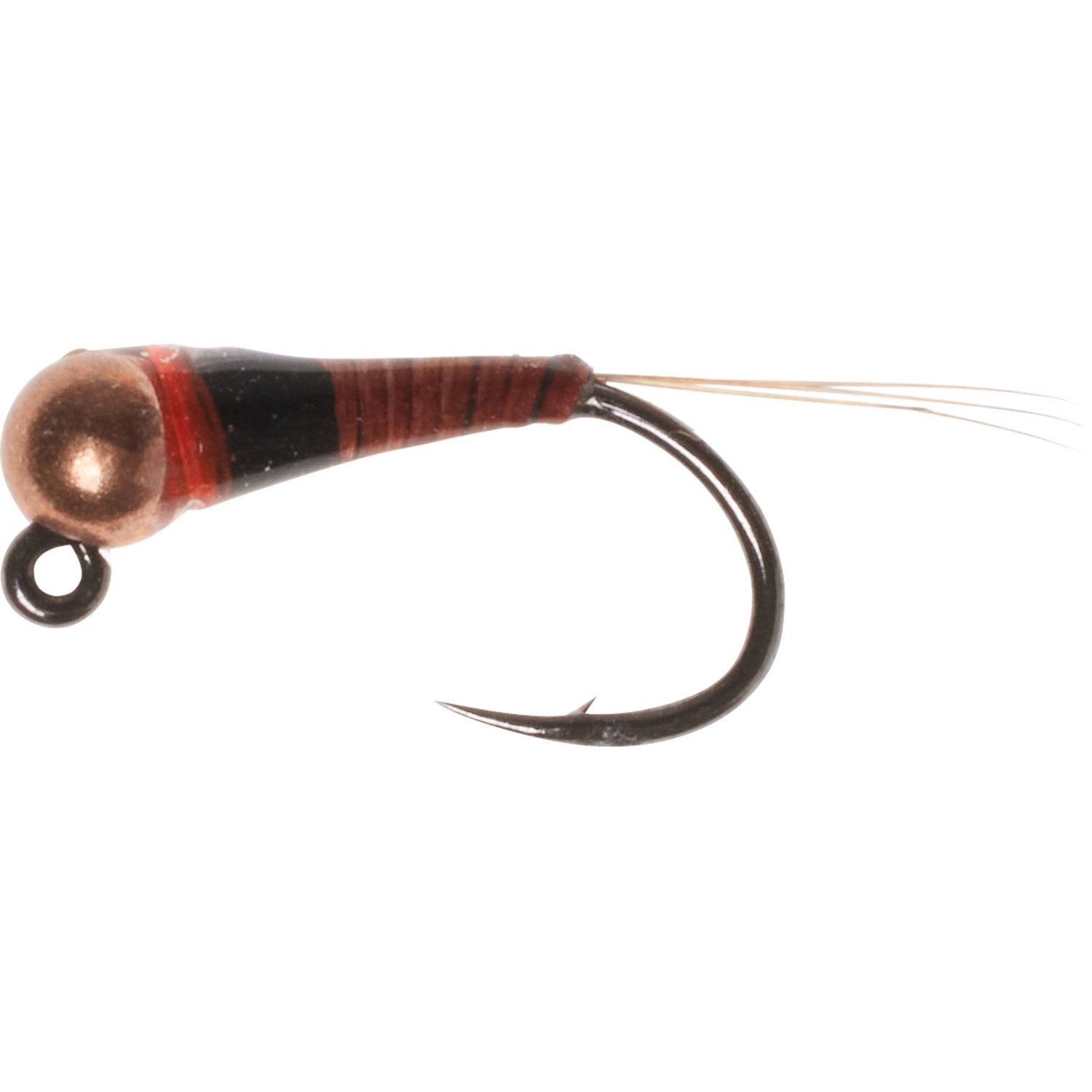 () 󥿥ʥե饤ѥˡ ѥ˥å ֥å ˥ ե饤 -  Montana Fly Company Spanish Bullet Nymph Fly - Dozen Brown Quill/Hot Collar