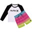 (取寄) ハーレー トドラー ボーイズ ラッシュ ガード アンド スイム トランクス セット - Upf 50以上, ロング スリーブ Hurley Toddler Boys Rash Guard and Swim Trunks Set - UPF 50+, Long Sleeve Multi