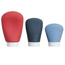 () gx {gY - 3-pbN W+W Travel Bottles - 3-Pack Red/Black/Blue