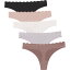 (取寄) ダンスキン リサイクル マイクロファイバー パンティ - 5-パック, トング Danskin Recycled Microfiber Panties - 5-Pack, Thong Morning Fog, Cocoa Dust, Sapphire, Desert, Black