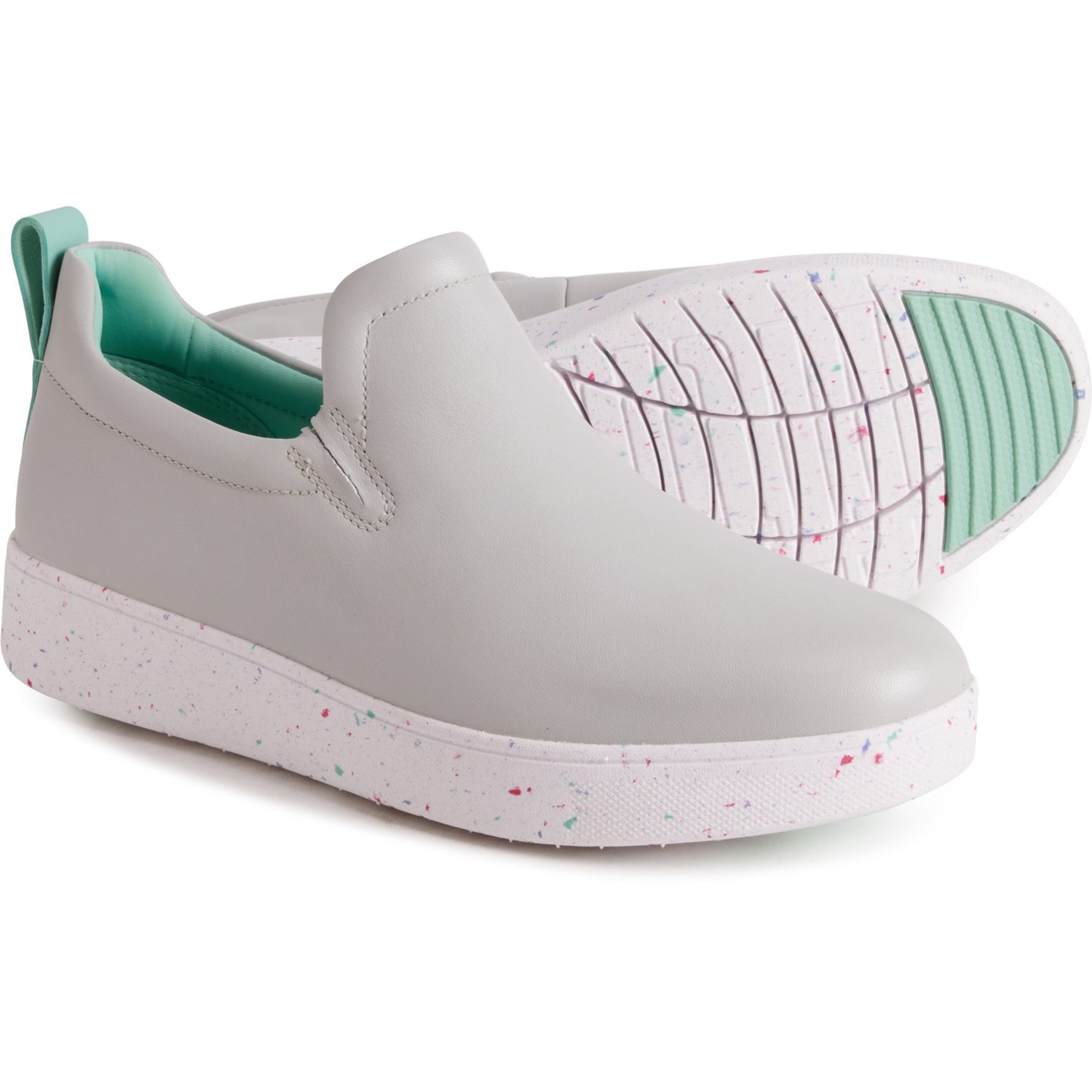 (取寄) フィットフロップ レディース ラリー スペックル ソール スリップ-オン トレーナー シューズ FitFlop women Rally Speckle Sole Slip-On Trainer Shoes (For Women) Soft Grey Mix