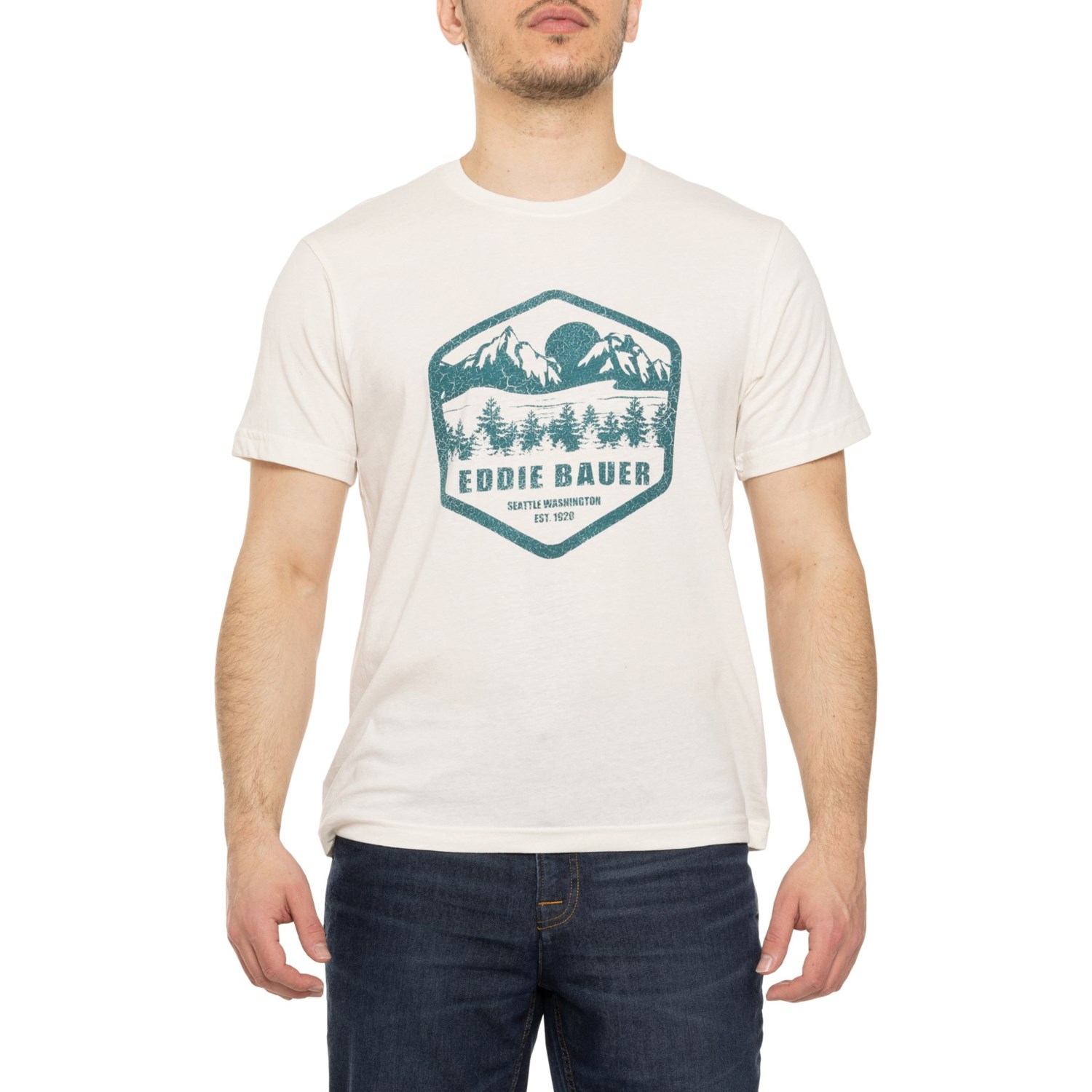 (取寄) エディーバウアー スローバック キャンプ グラフィック T-シャツ - ショート スリーブ Eddie Bauer Throwback Camp Graphic T-Shirt - Short Sleeve Ivory 3