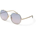 クロエ (取寄) レディース クロエ ノベルティ サングラス Madaluxe women Chloe Novelty Sunglasses (For Women) Gold Grey/Light Blue