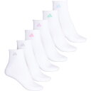 (取寄) アディダス レディース クッション ソックス adidas women Cushioned Socks (For Women) White/Clear Sky Blue/Bliss Lilac Purple