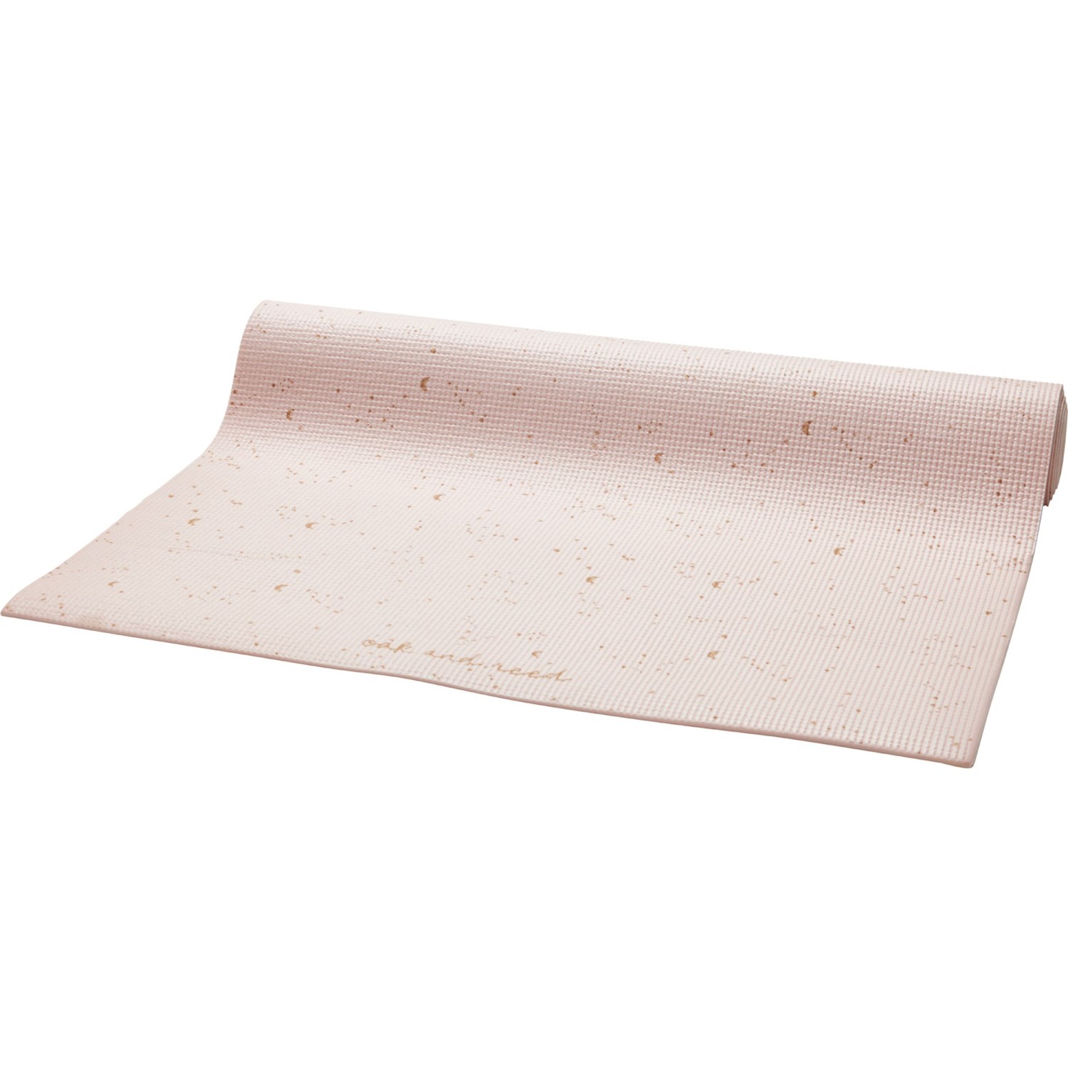 (取寄) オーク＆リード スペックルド スカイ ヨガ マット - 24x68”, 4 ウム Oak & Reed Speckled Sky Yoga Mat - 24x68”, 4 mm Blush/Metallic Gold