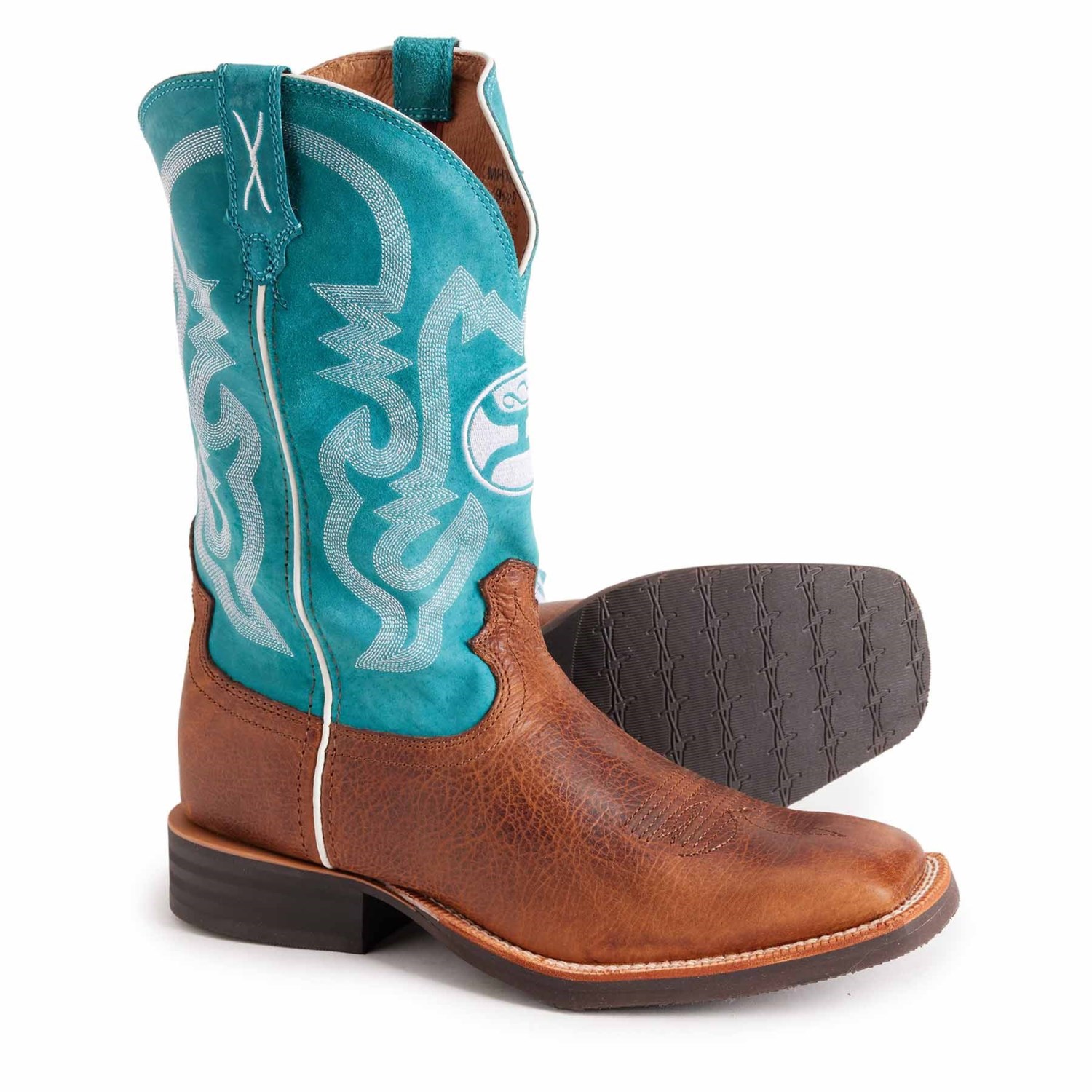 () cCXebhXu[c Y t[C XNGA gD JE{[C u[c Twisted X Boots men Hooey Square Toe Cowboy Boots (For Men) Gingerbread/Turquoise