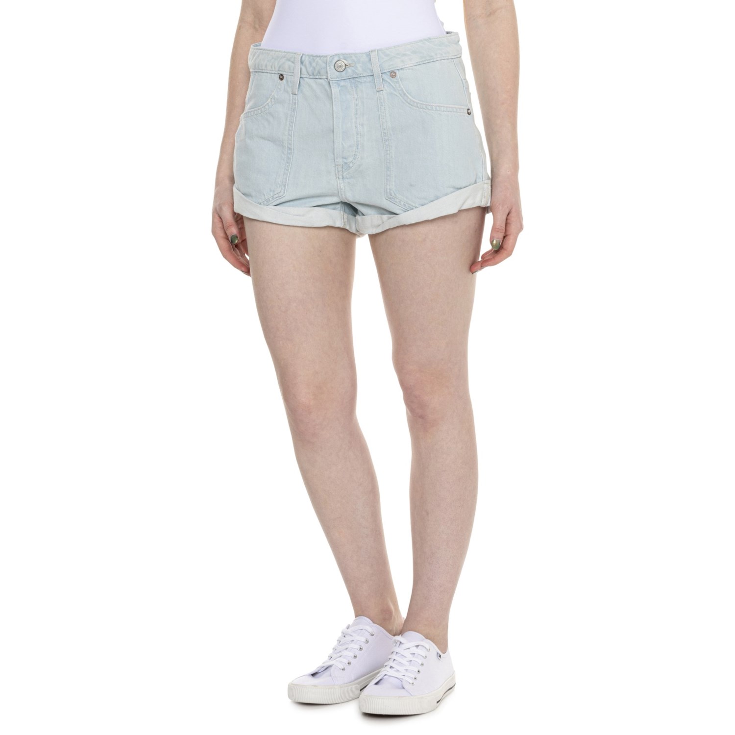 (取寄) フリーピープル ラック スラウチ ショーツ Free People Beginner's Luck Slouch Shorts Rookie Wash