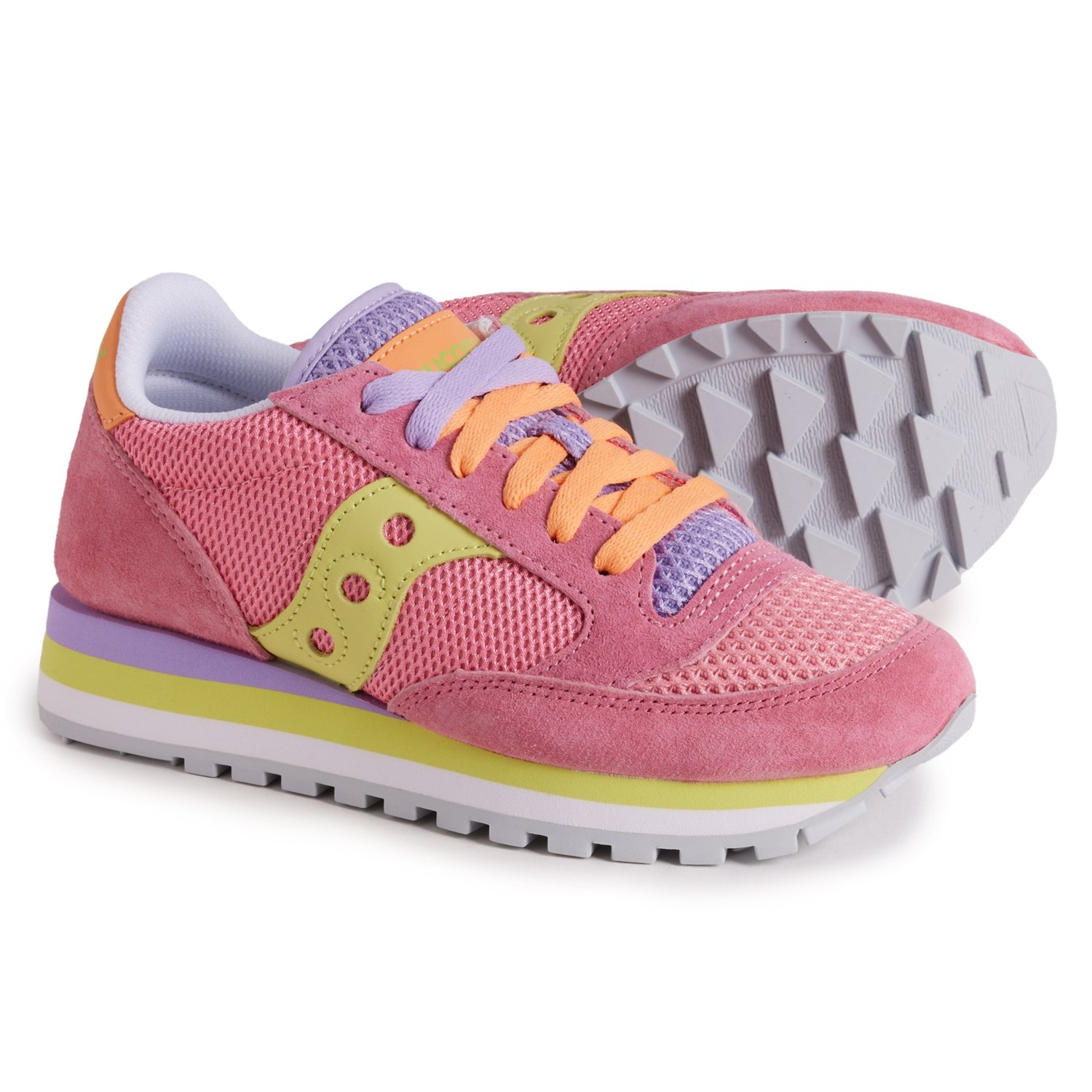 (取寄) サッカニー レディース ファッション ランニング スニーカー Saucony women Fashion Running Sneakers (For Women) Pink/Lime