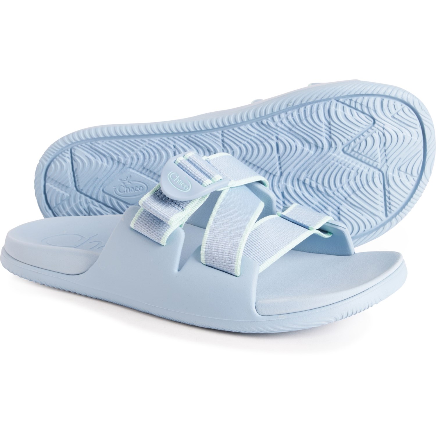 (取寄) チャコ レディース チロス スライド サンダル Chaco women Chillos Slide Sandals (For Women) Outskirt Sky Blue