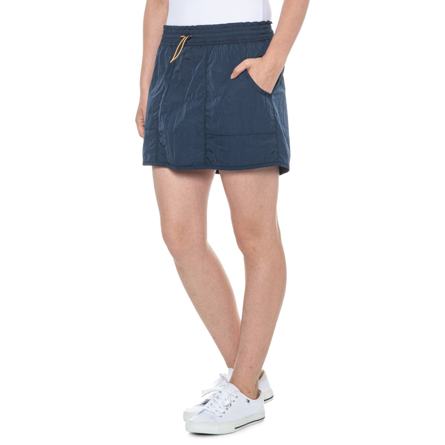 (取寄) C＆Cカリフォルニア クリンクル ナイロン スコート C&C California Crinkle Nylon Skort Dress Blue