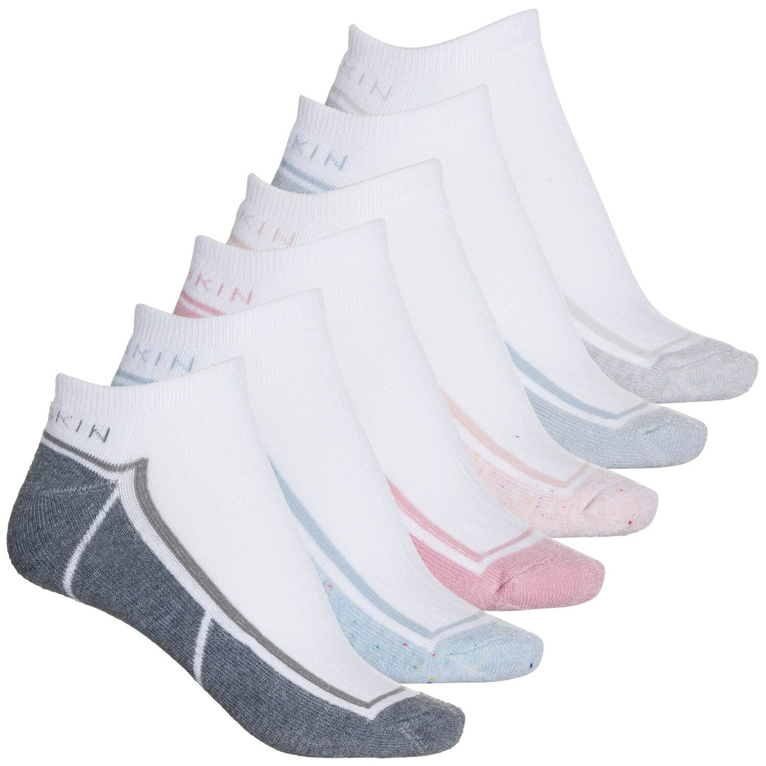 取寄 ダンスキン レディース スペックルド ハーフ クッション ノーショー ソックス Danskin women Speckled Half Cushion No-Show Socks For Women White