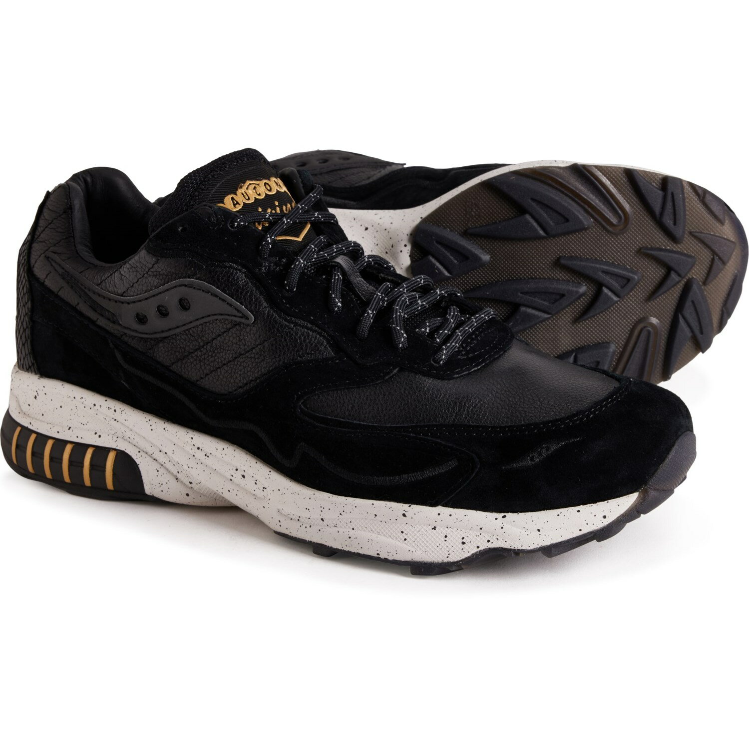 (取寄) サッカニー メンズ 3D グリッド ハリケーン スニーカー Saucony men 3D Grid Hurricane Sneakers (For Men) Black