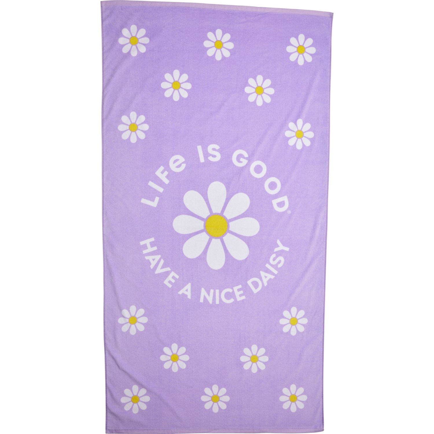 (取寄) ライフイズグッド ハブ ア ナイス デイジー オーバーサイズ ビーチ タオル - 36x70” Life is Good Life is Good Have a Nice Daisy Oversized Beach Towel - 36x70” Lilac