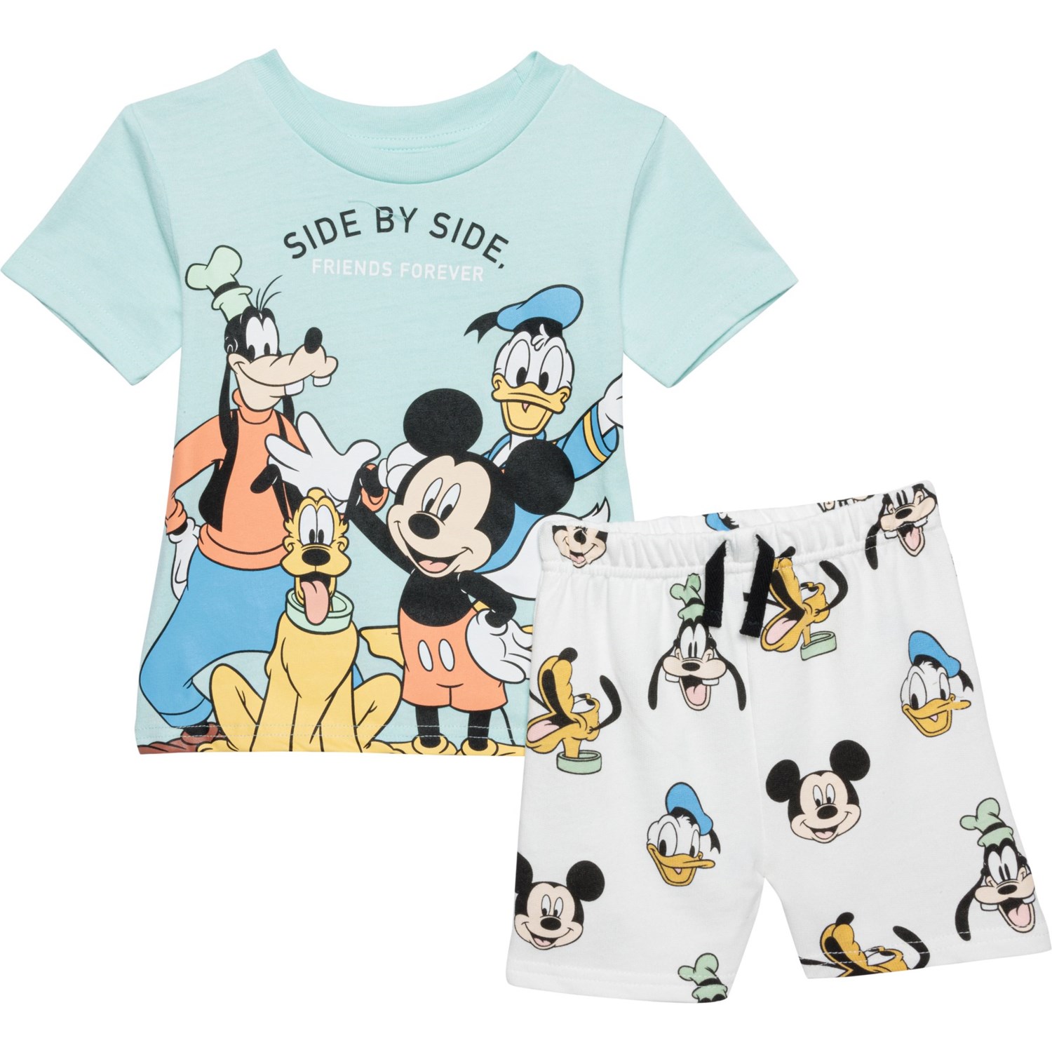 () ǥˡ ȥɥ顼 ܡ ߥå  ե T-  硼 å - 硼 ꡼ Disney Toddler Boys Mickey and Friends T-Shirt and Shorts Set - Short Sleeve Multi