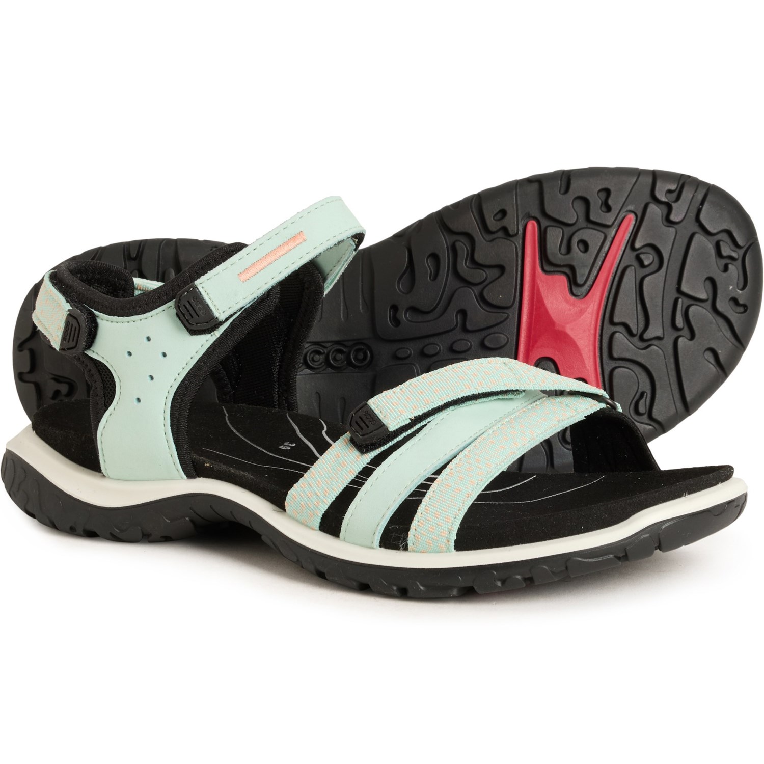 (取寄) エコー レディース ECCO オフロード スポーツ サンダル - レザー ECCO women Offroad Sport Sandals - Leather (For Women) Emerald