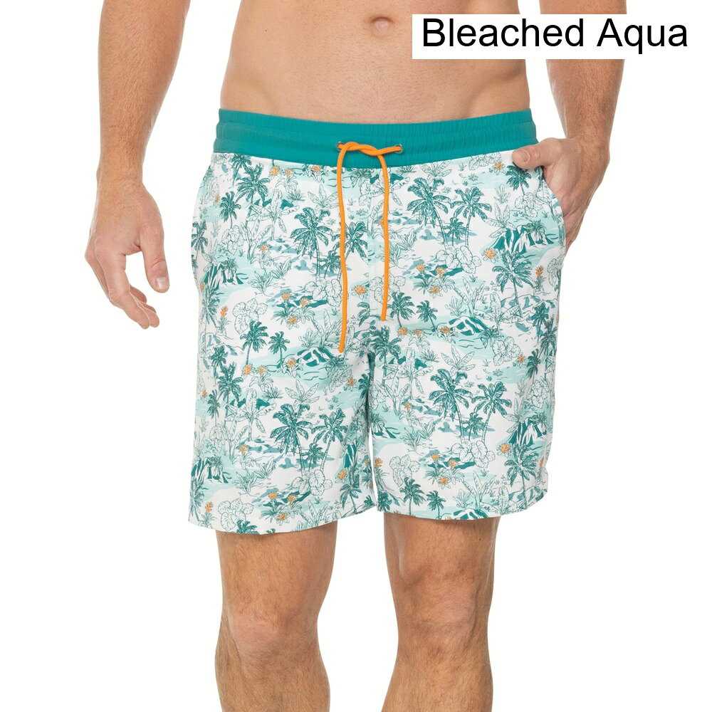 (取寄) C＆Cカリフォルニア メンズ C&C カリフォルニア スイム トランクス - Upf 50 C&C California men Swim Trunks - UPF 50 Bleached Aqua