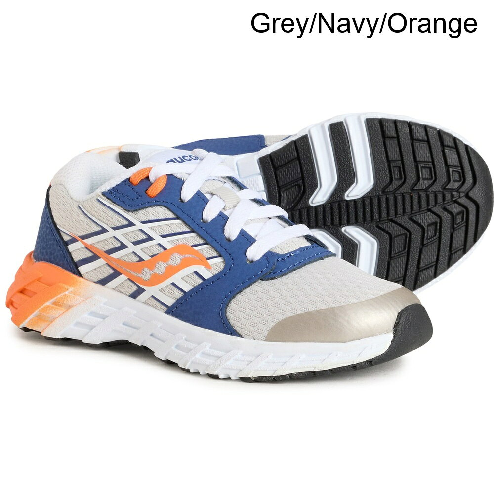 (取寄) サッカニー キッズ サッカニー ボーイズ アンド ガールズ ウィンド 2.0 LTT ランニング シューズ Saucony kids Boys and Girls Wind 2.0 LTT Running Shoes Grey/Navy/Orange