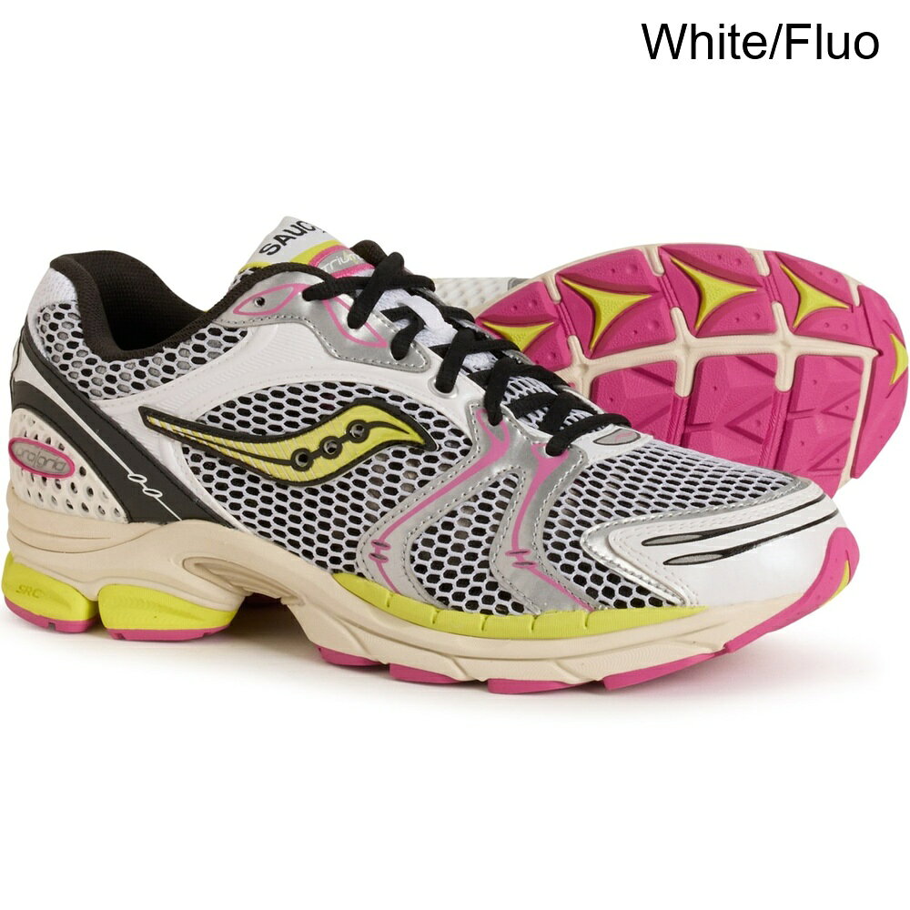 (取寄) サッカニー メンズ アンド レディース サッカニー プログリッド トライアンフ 4 ランニング シューズ Saucony unisex ProGrid Triumph 4 Running Shoes (For Men and Women) White/Fluo