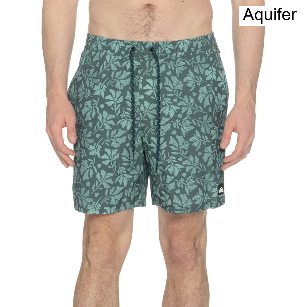 (取寄) クイックシルバー メンズ クイックシルバー ボレー スイム ショーツ - Upf 50 Quiksilver men Volley Swim Shorts - UPF 50 Aquifer