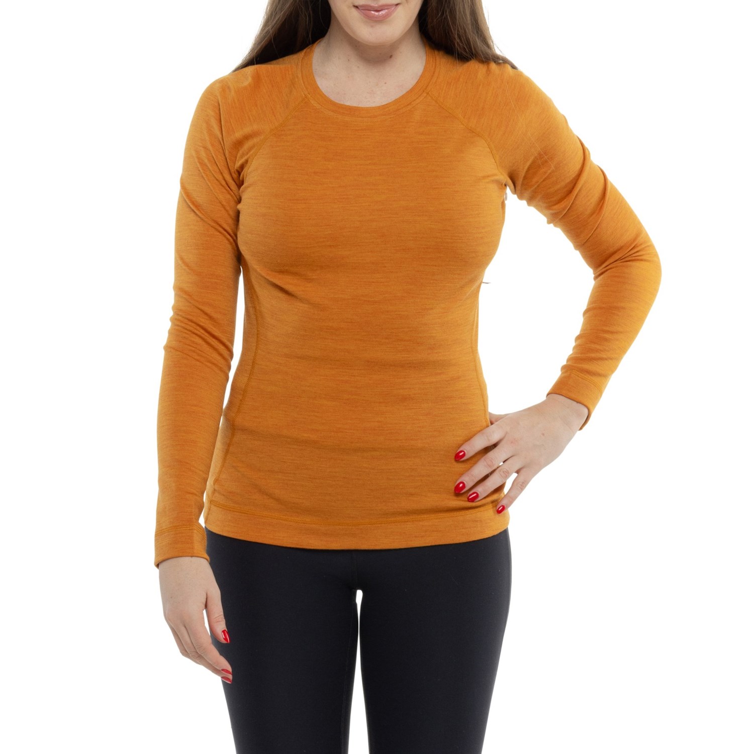 (取寄) スマートウール レディース スマートウール クラシック サーマル ベース レイヤー トップ - メリノ スリーブ SmartWool women Classic Thermal Base Layer Top - Merino Wool,Long Sleeve Bl Marmalade H