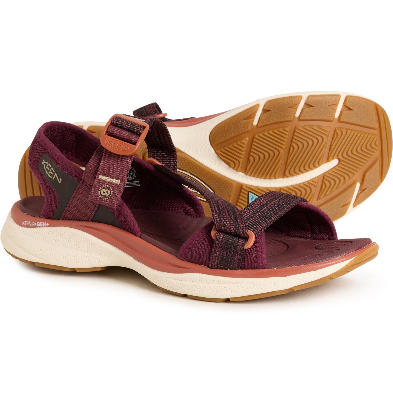乐天商城 - (取寄) キーン レディース キーン オープン トゥ サンダル Keen women Leiki Open Toe Sandals (For Women) Fig_Burnt Brick
