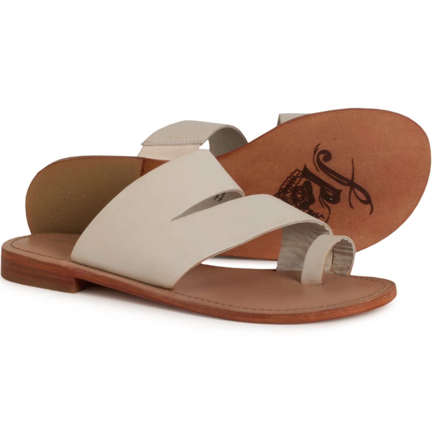 乐天商城 - (取寄) フリーピープル レディース フリー ピープル アビリーン フラッツ サンダル - レザー Free People women Abilene Flat Sandals - Leather (For Women) White
