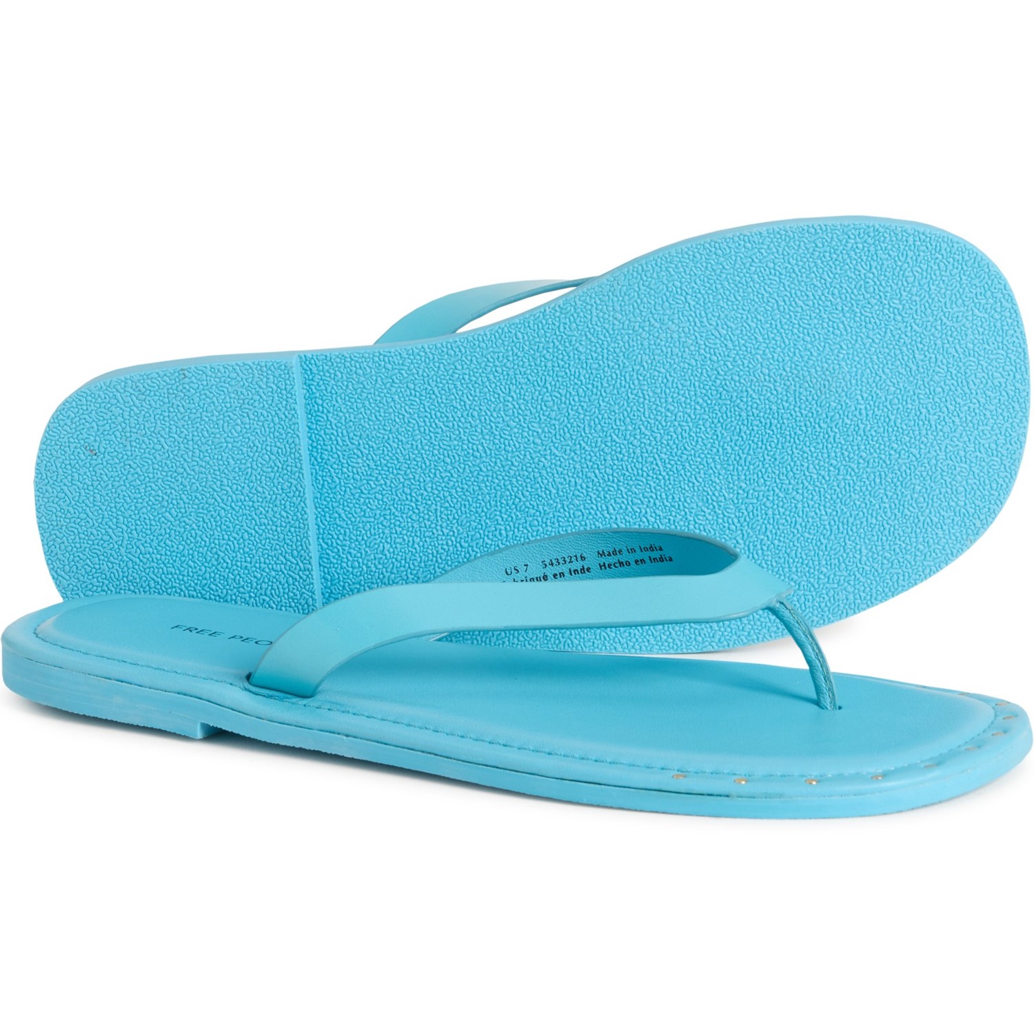 (取寄) フリーピープル レディース フリー ピープル ソナ トング サンダル - レザー Free People women Sona Thong Sandals - Leather (For Women) Pool Blue