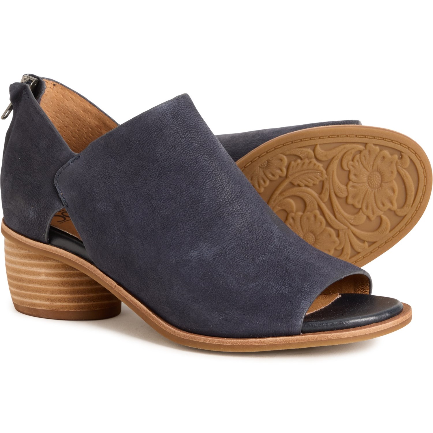 乐天商城 - (取寄) レディース ソフト シューズ カーリー ヒールド サンダル - スエード Sofft Shoe women Carleigh Heeled Sandals - Suede (For Women) Navy