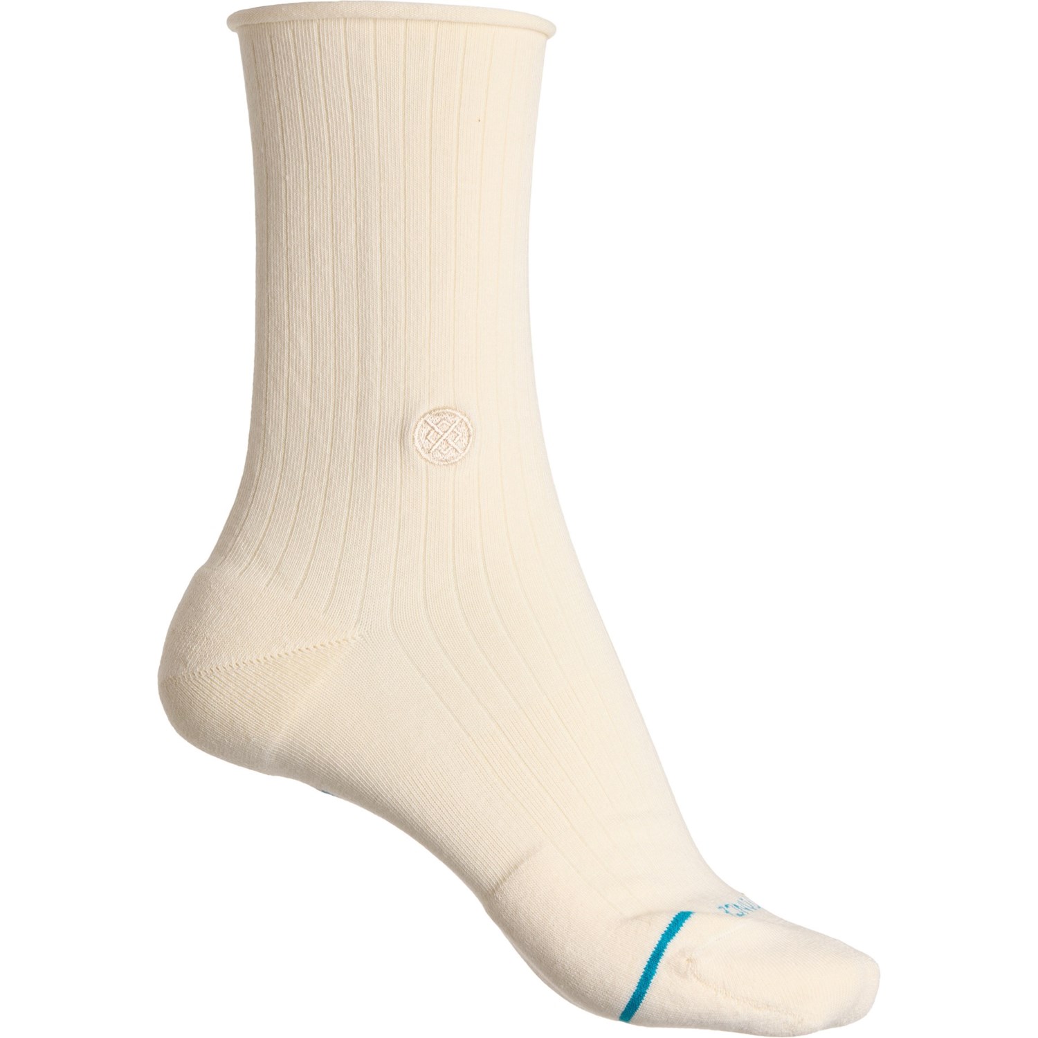 (取寄) スタンス レディース スタンス ロールド カフ カジュアル ソックス クルー Stance women Rolled Cuff Casual Socks -Quarter Crew (For Women) Ivory