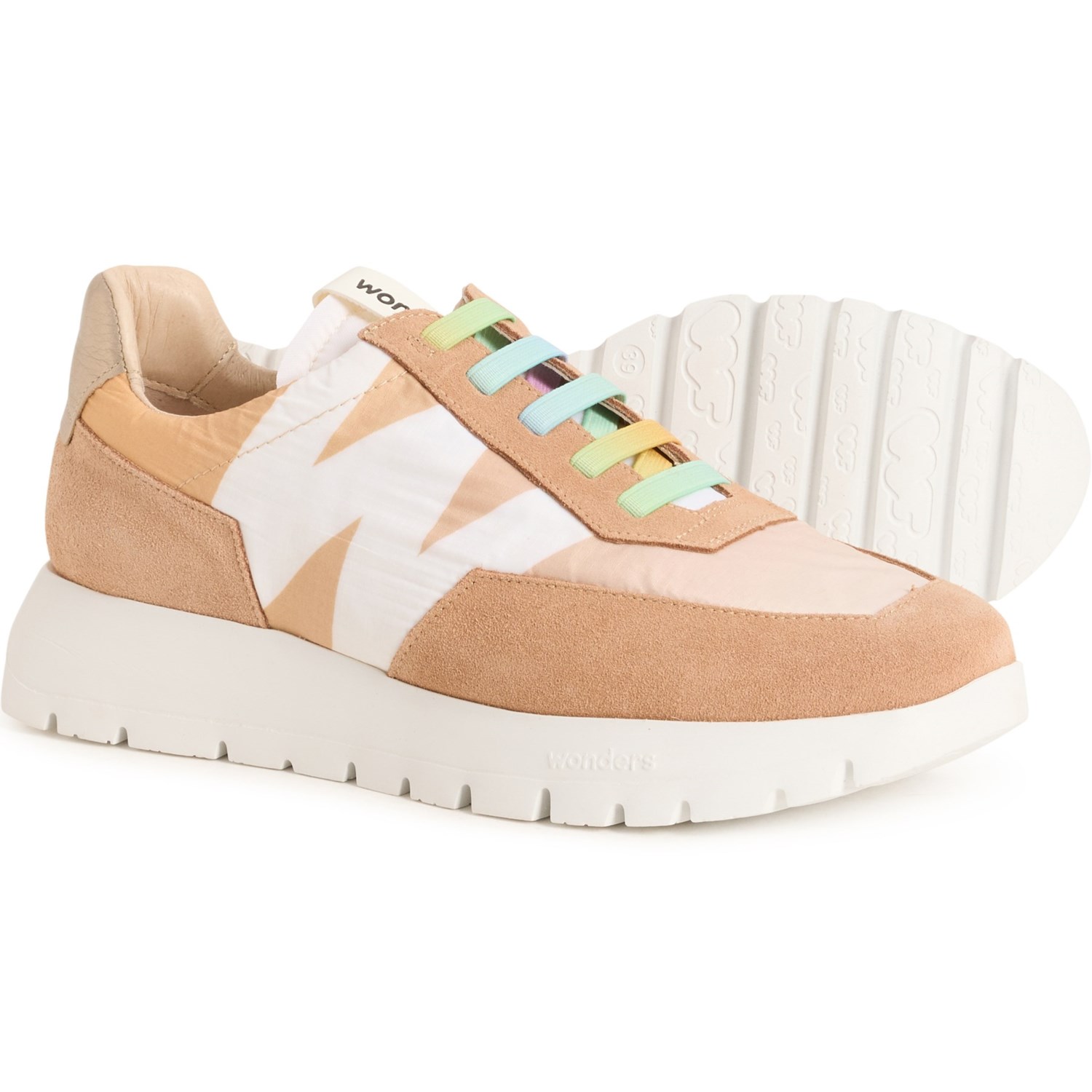乐天商城 - (取寄) レディース ワンダーズ メイド イン スペイン スニーカー - スエード Wonders women Made in Spain A-2422-T Sneakers - Suede (For Women) Natural