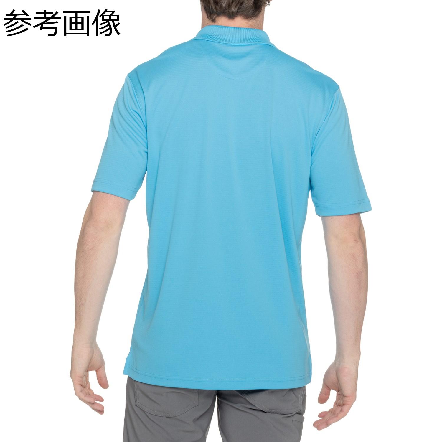 (取寄) グレッグノーマン メンズ グレッグ ノーマン ニット ポロ シャツ - ショート スリーブ Greg Norman men Knit Polo Shirt - Short Sleeve Wave Pool
