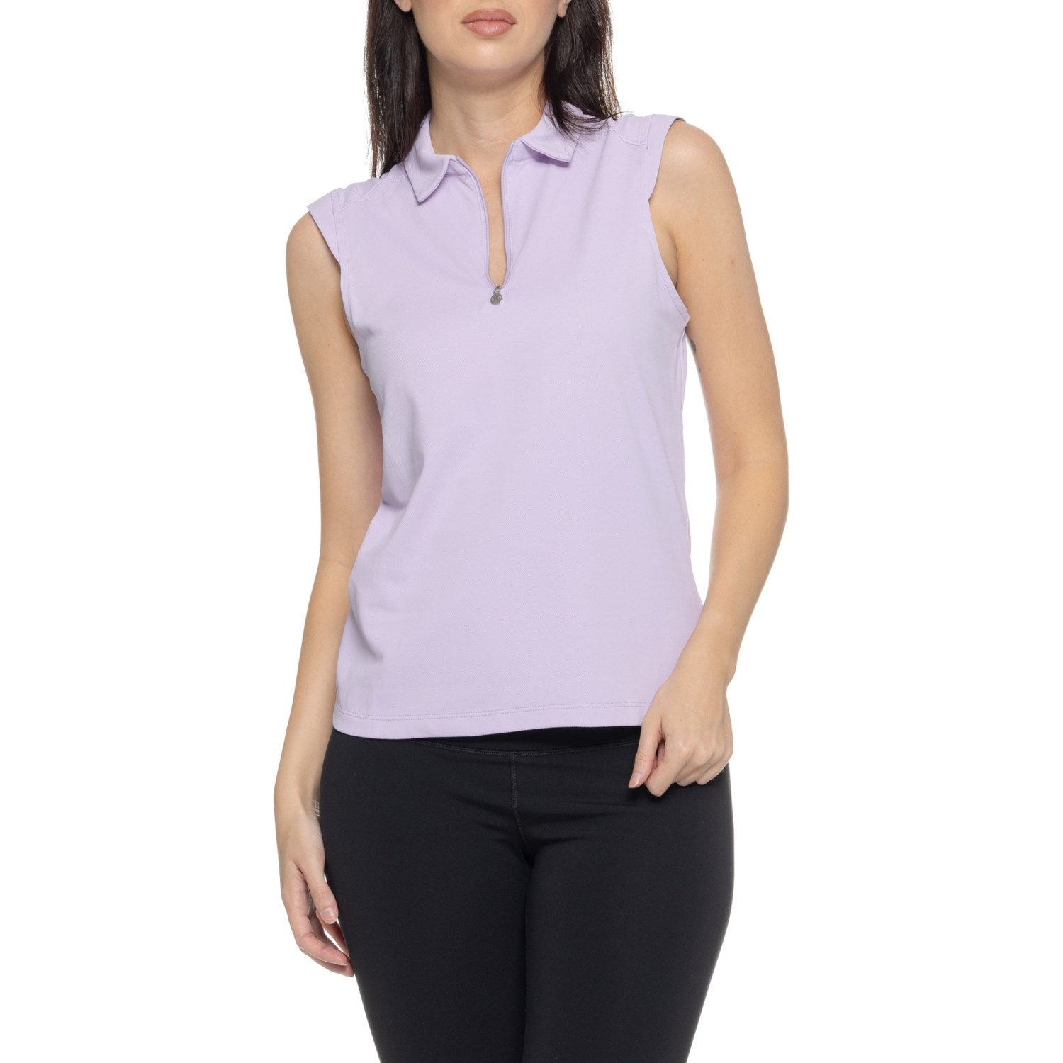 (取寄) レディース ニッキ リ ポロ シャツ - Upf 50以上, スリーブレス NVO women Nikki II Polo Shirt - UPF 50+, Sleeveless Lavender
