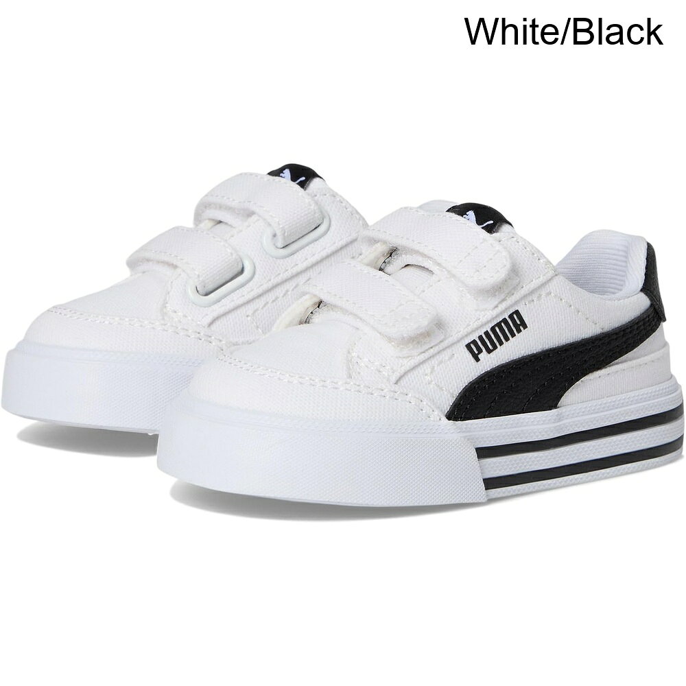 (取寄) プーマ コートクラシックバルクフックアンドループシューズ（トドラー/リトルキッド） puma Court Classic Vulc Hook And Loop Shoes (Toddler/Little Kid)