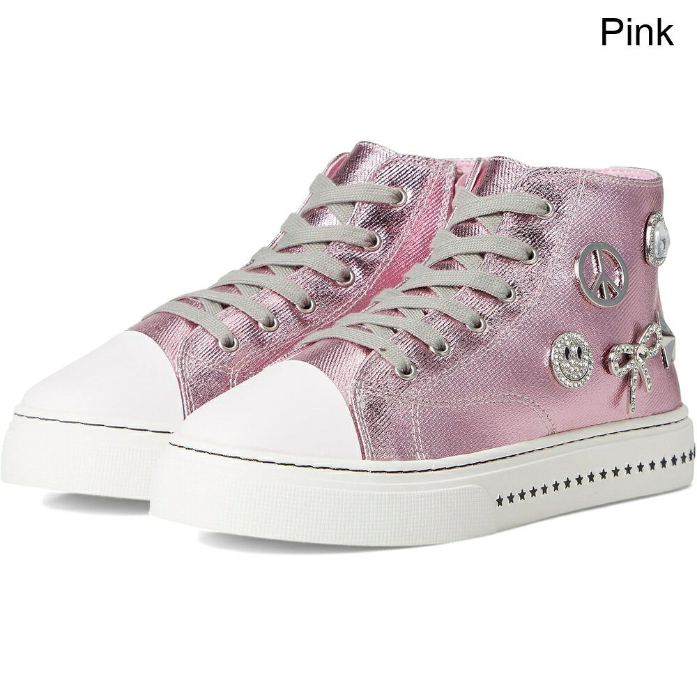■商品詳細■特徴 1快適さとスタイルのために巧みに作られたSteve Madden? Kids MISTEEスニーカーは、あなたの小さなお子様にぴったりです。便利なレースアップクロージャーで、高トップデザインはどんな服装にも楽しくユニークなタッチを加えます。スタイリッシュな靴は合成上部、コットンライニング、ゴムインソールを特徴としています。■特徴 2ジッパー付きサイドクロージャー。■特徴 3サイドに目を引くパッチの装飾。■特徴 4ラウンドトゥ。■特徴 5ゴムアウトソール。■特徴 6輸入品。■特徴 7製品の測定はサイズ1のリトルキッド、幅Mを使用して行われました。測定値はサイズによって異なる場合がありますのでご注意ください。■特徴 8測定値：ヒールの高さ：1インチ、重量：0.295 kg■備考(取寄) スティーブ・マデン ミスティー（リトルキッド/ビッグキッド） steve madden Mistee (Little Kid/Big Kid)キッズ シューズ スニーカー ブランド ジュニア カジュアル ストリート 大きいサイズ ビックサイズsix_10019042