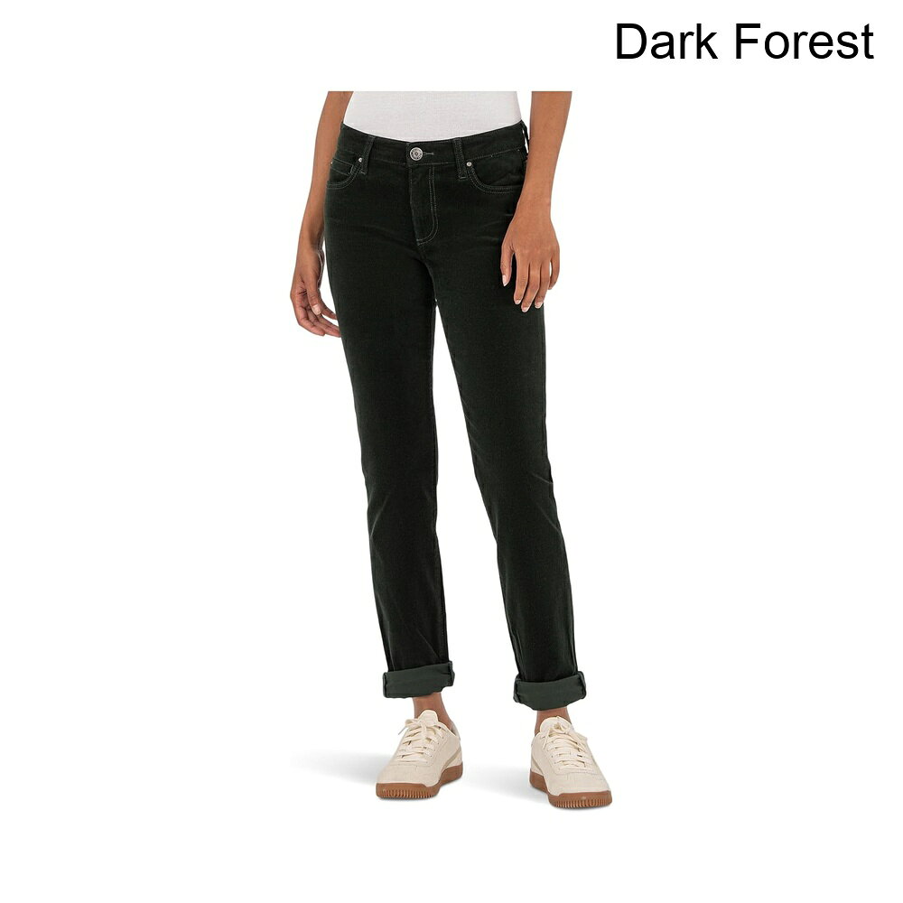 (取寄) カット フロム ザ クロス キャサリンコーデュロイボーイフレンド5ポケットダークフォレスト kut from the kloth Catherine Corduroy Boyfriend 5 Pockets in Dark Forest
