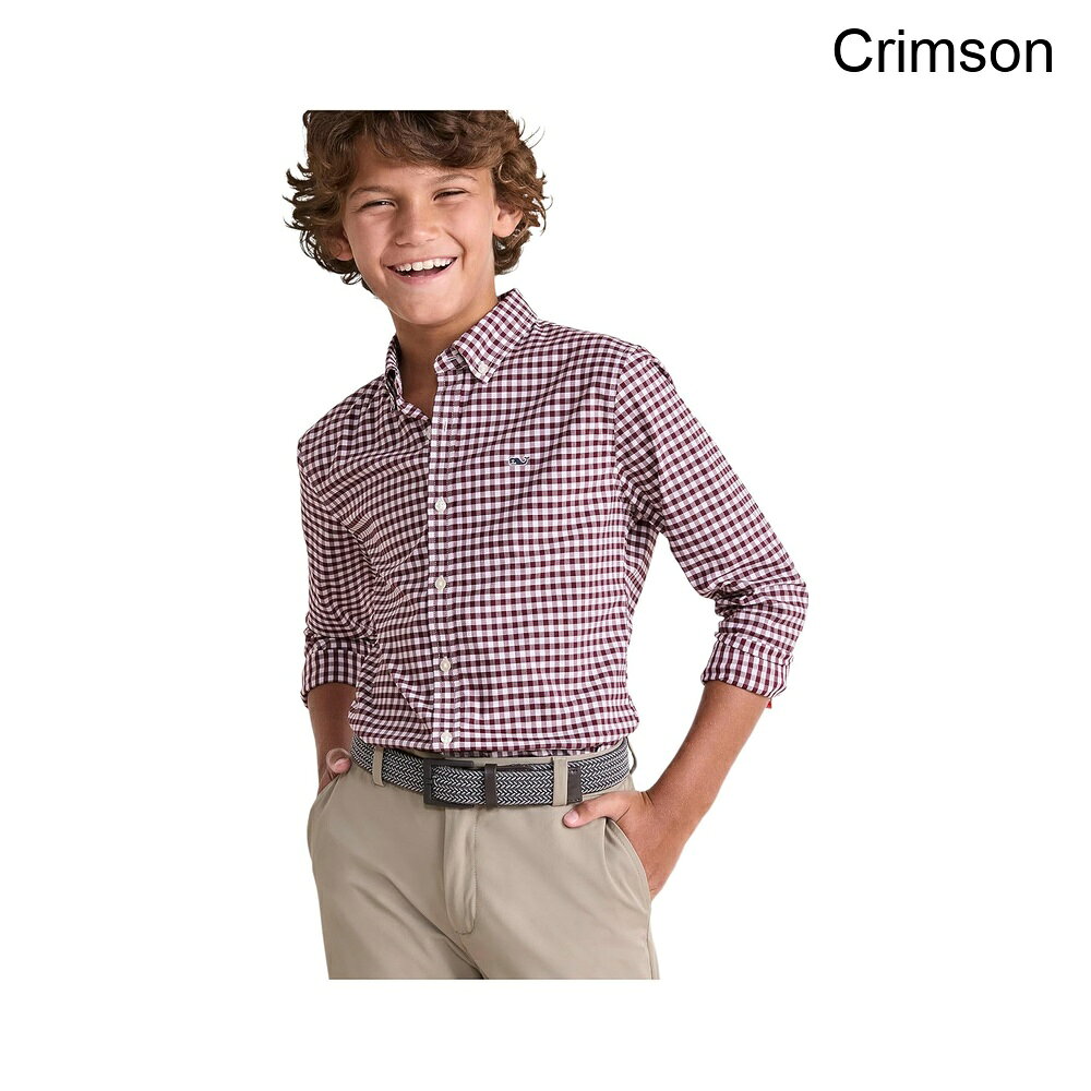 ■商品詳細■特徴 1あなたの小さな子供を、Vineyard Vines? キッズ スカイセイル ギンガム パフォーマンス コットン シャツで究極の暖かい季節の必需品に着せましょう。brrr?クーリングナイロン技術を使用して、彼らをフレッシュに保つこのシャツは、暖かい季節にぴったりです。襟付きのネックライン、ボタン付きのカフスを持つ長袖、クラシックなギンガムパターンが特徴で、このシャツはスタイリッシュでありながら実用的です。ボタン付きの前開きは着替えを簡単にし、子供が準備にかける時間を減らし、遊ぶ時間を増やすことができます。■特徴 2クラシックフィット。■特徴 3左胸にクジラのロゴ。■特徴 4カーブした裾。■特徴 5コットン57%、ナイロン38%、スパンデックス5%。■特徴 6洗濯機で洗えます。■特徴 7輸入品。■備考(取寄) ヴィンヤード・ヴァインズ スカイセイルギンガムパフォーマンスコットンシャツ（トドラー/リトルキッド/ビッグキッド）キッズ サンダル ブランド ジュニア カジュアル ストリート 大きいサイズ ビックサイズsix_10038130