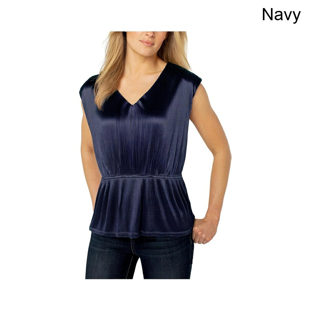 (取寄) リバプール・ロサンゼルス ショートスリーブドルマンVネックペプラムニットトップ liverpool los angeles Short Sleeve Dolman V-Neck Peplum Knit Top
