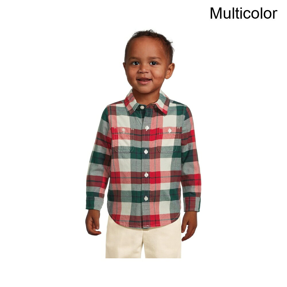 (取寄) ジャニーズ・アンド・ジャック チェックツイルボタンダウンシャツ（インファント） janie and jack Plaid Twill Button Down Shirt (Infant)