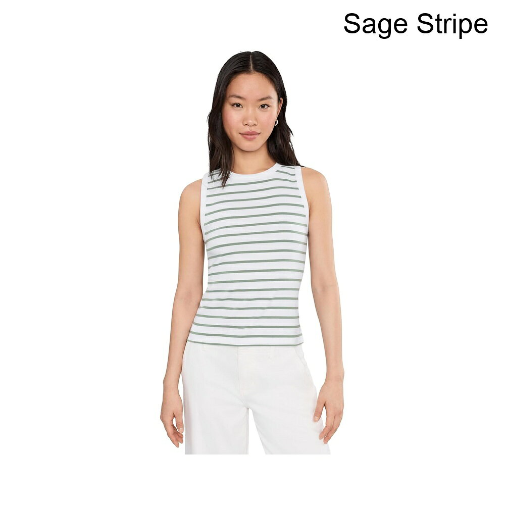 (取寄) リラ・ピー リブストライプハイネックタンク lilla p Rib Stripe High Neck Tank