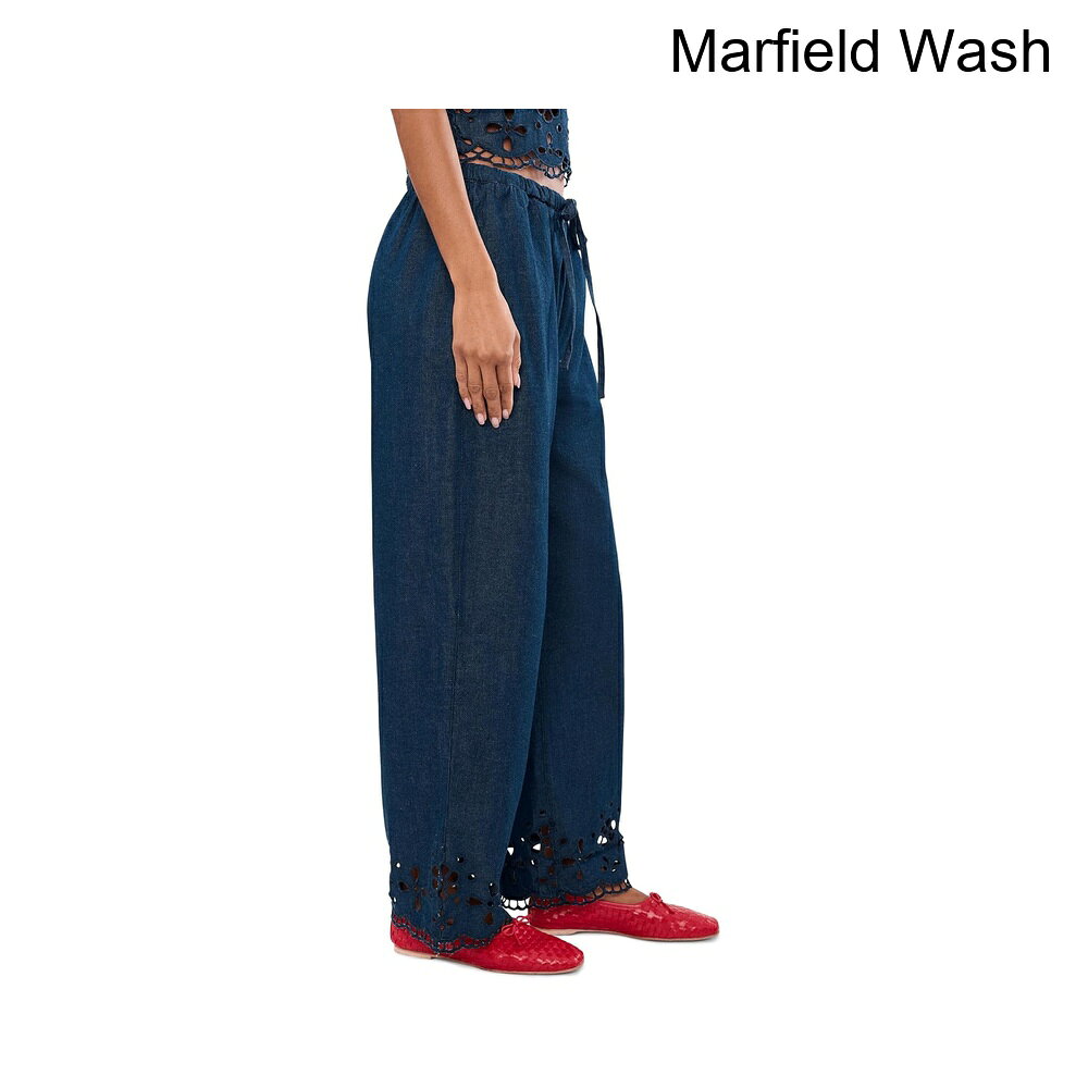 スウィートラグの(取寄) メイドウェル デニム刺繍ヘムプルオンパンツ madewell Denim Embroidered-Hem Pull-On Pants｜アングル3