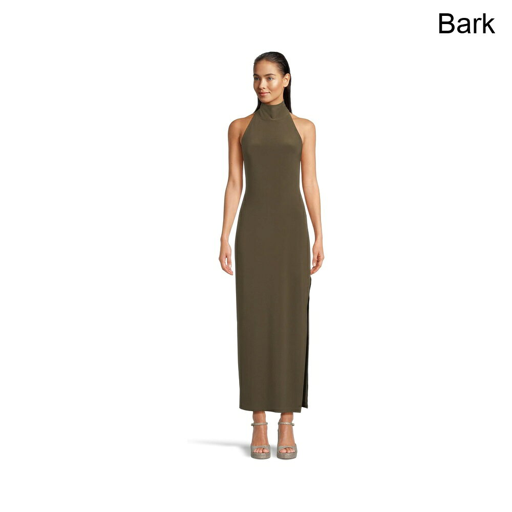 (取寄) ノーマ・カマリ ハルタートルサイドスリットガウン norma kamali Halter Turtle Side Slit Gown