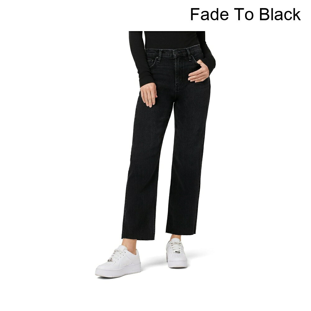 (取寄) ハドソンジーンズ レミハイライズストレートアンクルフェードトゥブラック hudson jeans Remi High-Rise Straight Ankle in Fade To Black