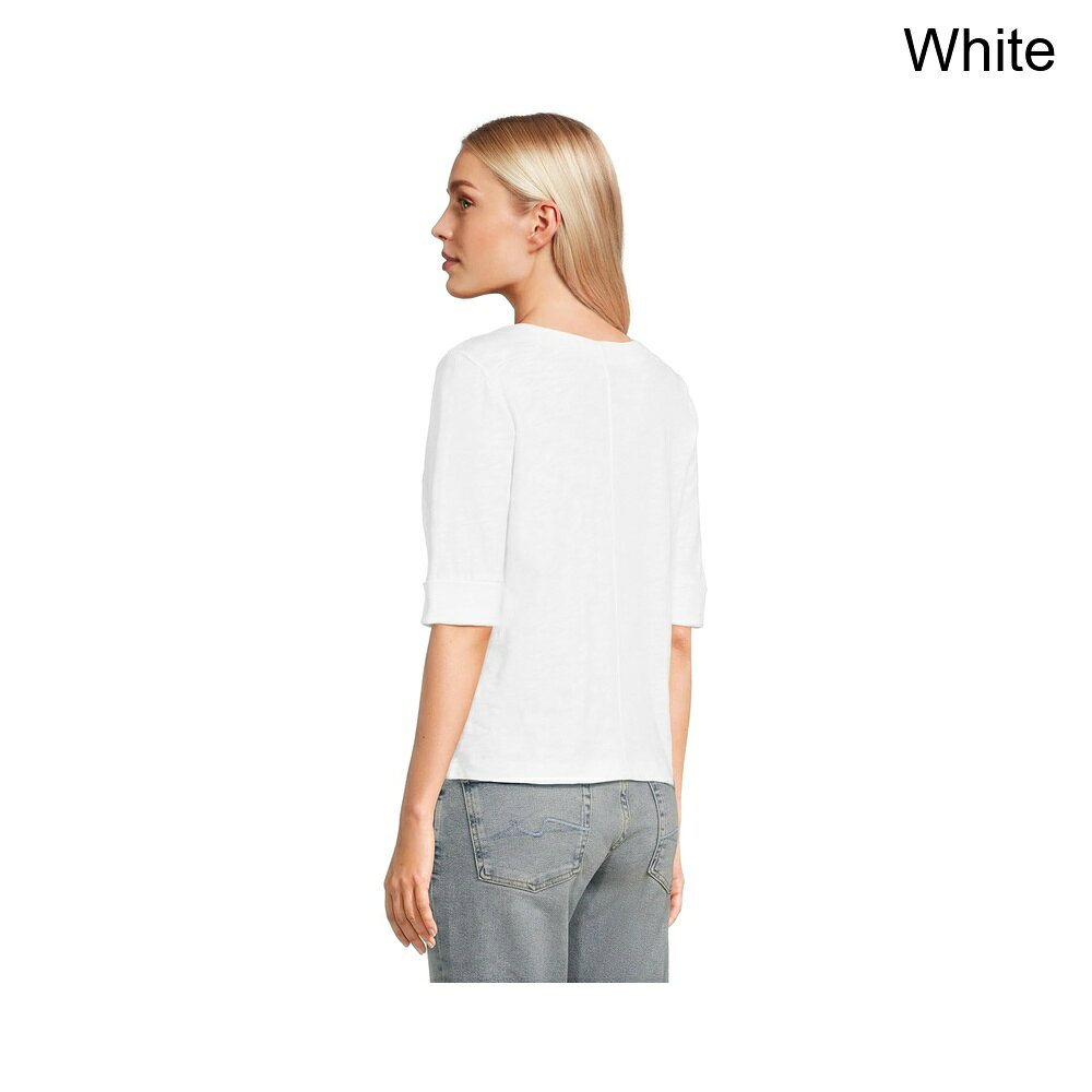 スウィートラグの(取寄) リラ・ピー カフススリーブスプリットネック lilla p Cuffed Sleeve Split Neck｜アングル3