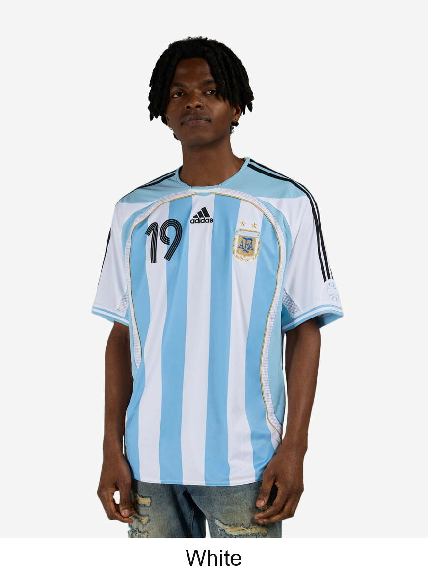 (取寄) アディダス メンズ アルジェンティーナ ホーム ジャージ 2006 メッシ Adidas Mens Argentina Home Jersey 2006 Messi JN3708 White