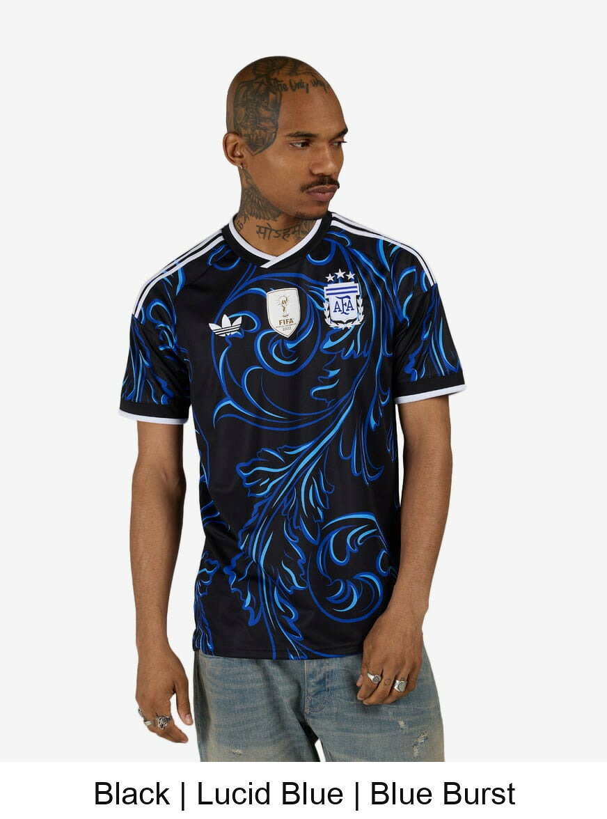 (取寄) アディダス メンズ アルジェンティーナ 26 アウェイ ジャージ Adidas Mens Argentina 26 Away Jersey JM8395 Black | Lucid Blue | Blue Burst