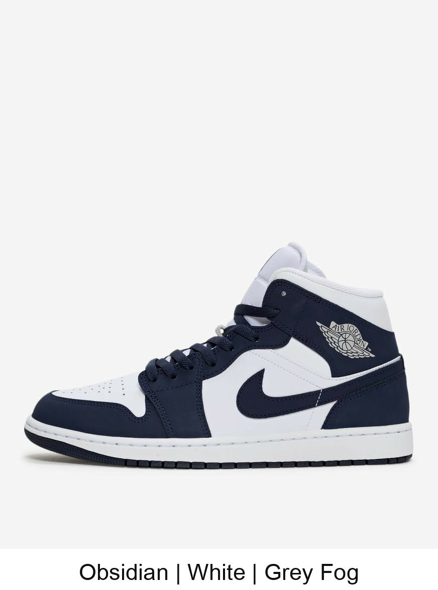 (取寄) ジョーダン メンズ エアー ジョーダン ミッド Jordan Mens Air Jordan 1 Mid IV6046-400 Obsidian | White | Grey Fog