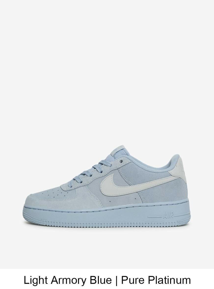 Nike Big Kids Air Force 1 LV8 IB5688-400 Light Armory Blue Pure Platinum